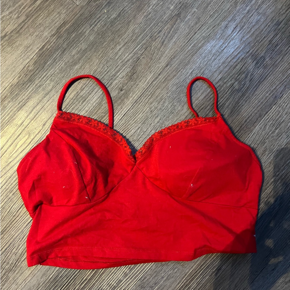 No Boundaries large 11-13 red crop top